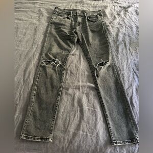 H&M Men's Distressed Gray Jeans